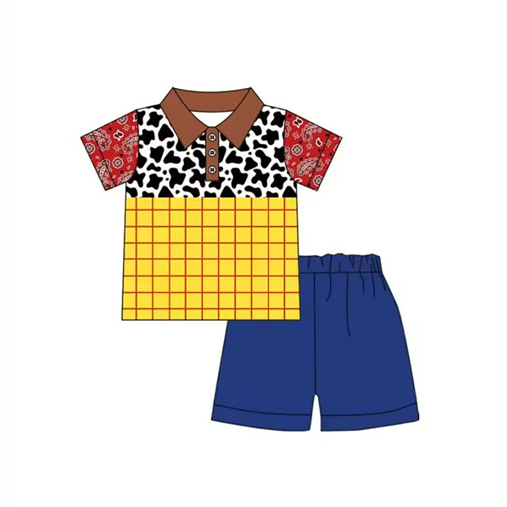 Baby Clothing Boutique - 부티크 소 무늬 의상 여름 귀여운