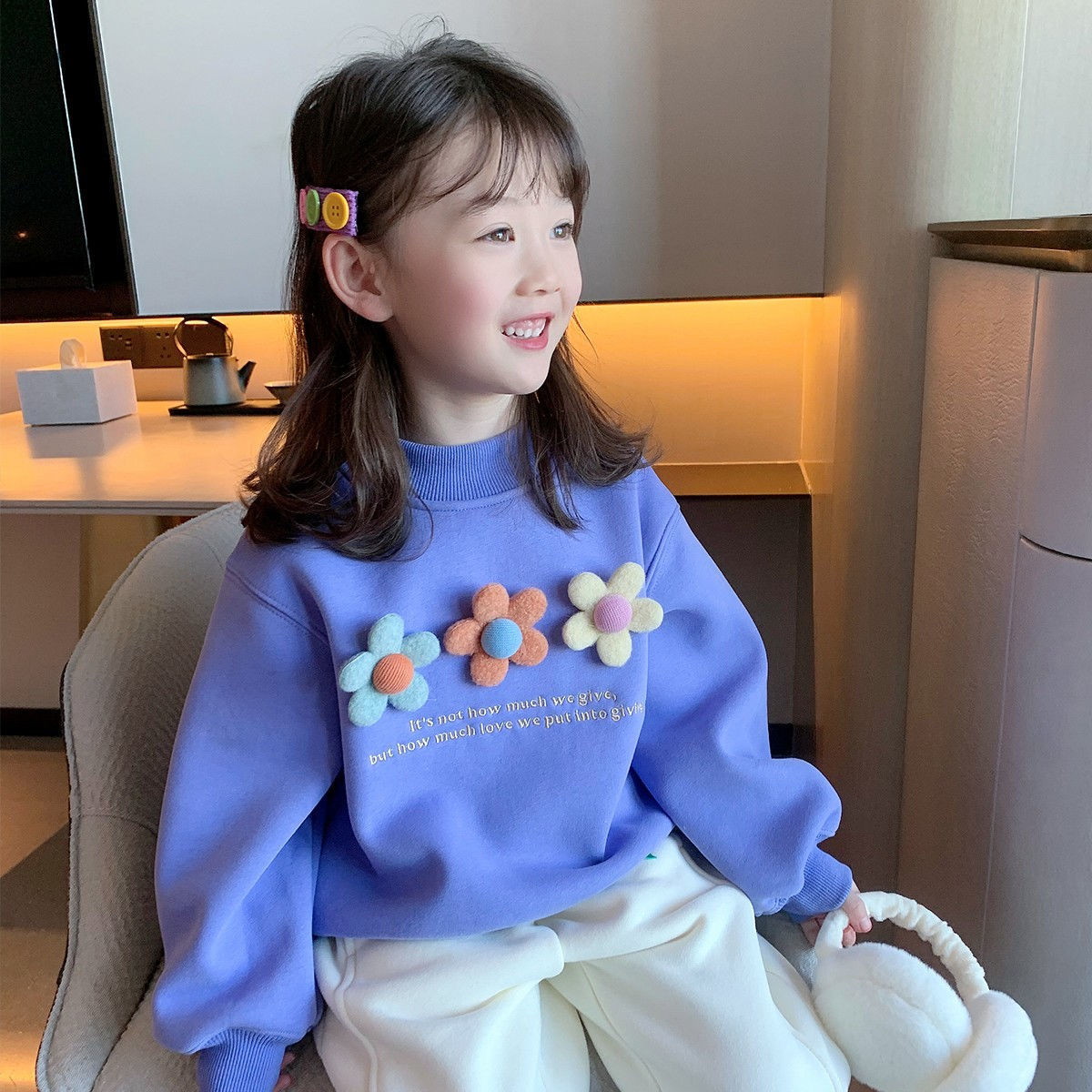 Baby Clothing Boutique - 2026 가을 한국 여아 코튼 플라워