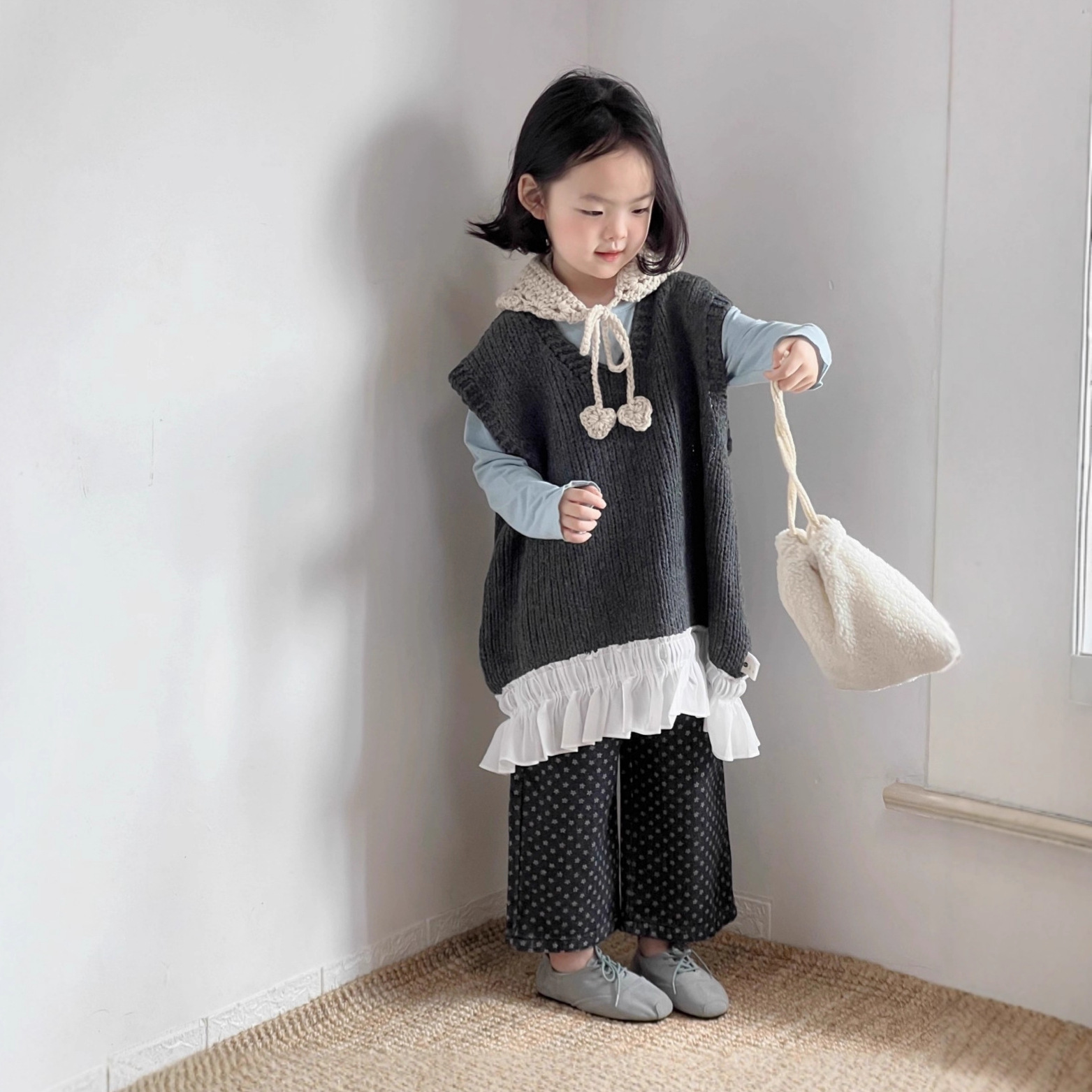 Baby X Clothing - 여아 조끼 2025 가을 신상 아동복