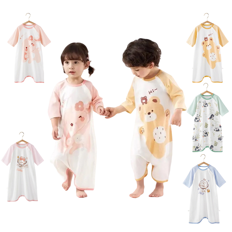 Baby Clothing Night - 여름 소녀 소년 잠옷 만화 잠옷