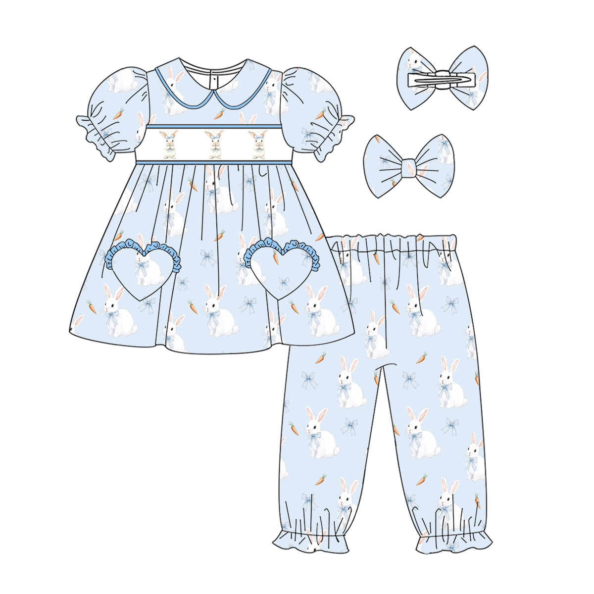 Baby Clothing Boutique - 부티크 아동복 반팔 바지 여아 정장