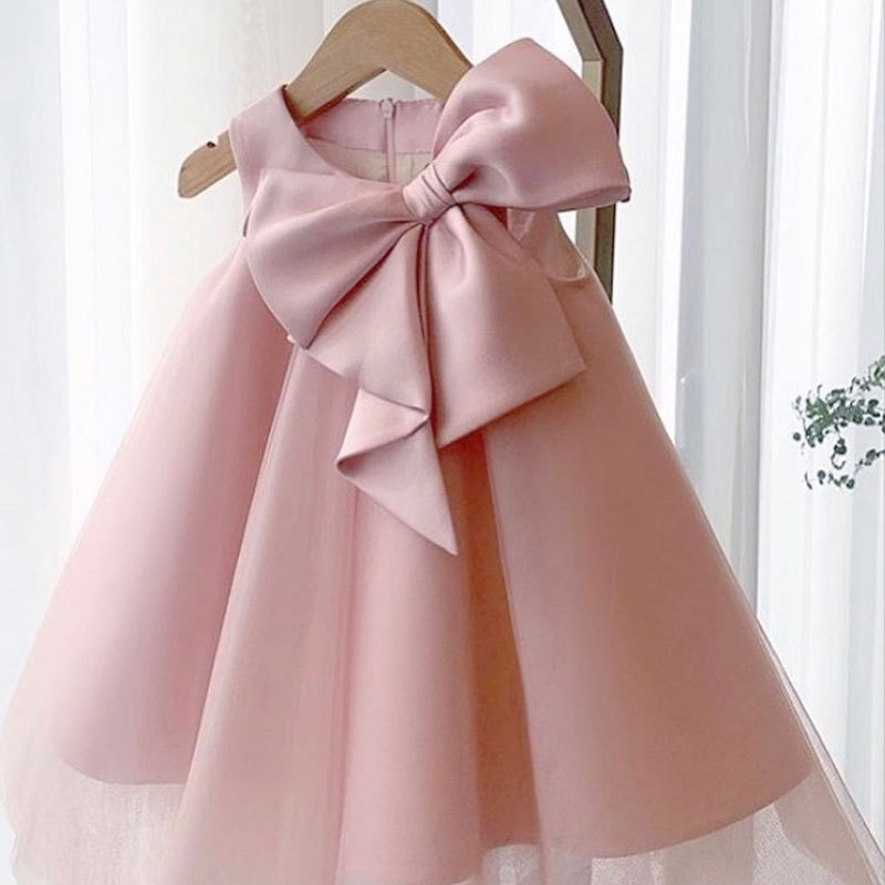 Baby Clothing Set - 여름 큰 활 아기 소녀 원피스,