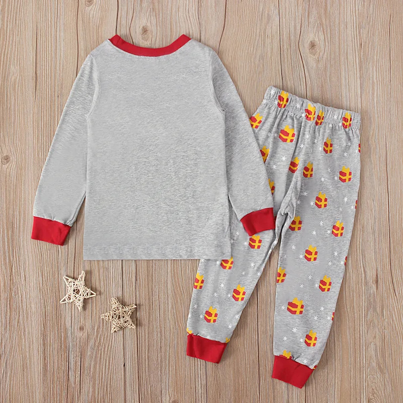 회색 산타 클로스 인쇄 어린이 잠옷 아기 소년 소녀 티 - Baby Clothing Set 리뷰 및 가격