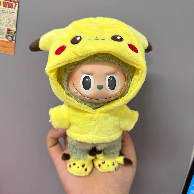 15 17cm 라부부 인형용 만화 귀여운 피카츄 플러시 - Baby Clothing Set 리뷰 및 가격