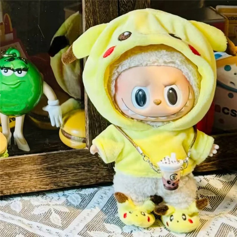 15 17cm 라부부 인형용 만화 귀여운 피카츄 플러시 - Baby Clothing Set 리뷰 및 가격