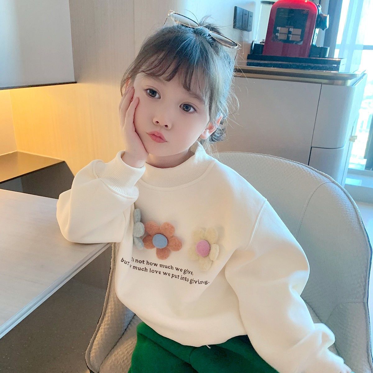2026 가을 한국 여아 코튼 플라워 스웨트셔츠 트랙슈 - Baby Clothing Boutique 리뷰 및 가격