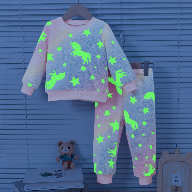 여성 아기 컬러 가을, 겨울 플러시 밤 형광 홈 의류  - Baby Clothing Night 리뷰 및 가격