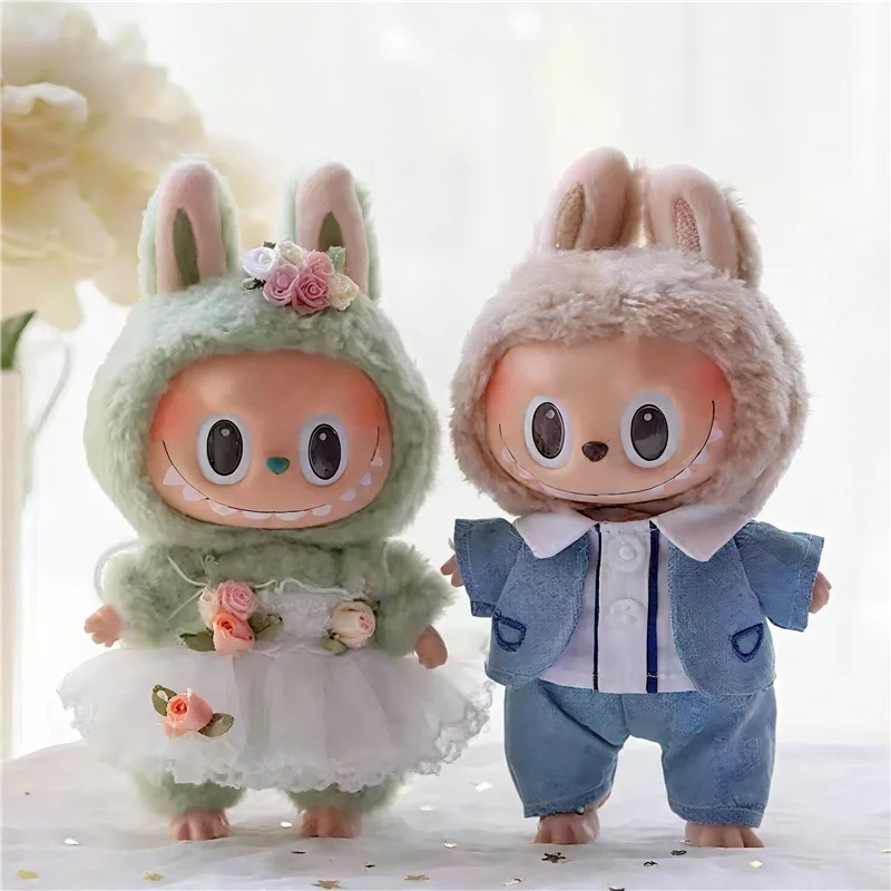 15 17cm 라부부 인형 웨딩 연인 드레스 의상 쉬폰 - Baby Clothing Set 리뷰 및 가격