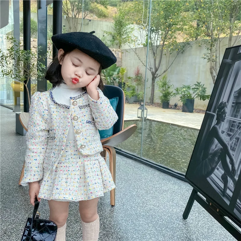 여자 트위드 세트 의류 가을 어린이 부티크 의류 정장  - Baby Clothing Boutique 리뷰 및 가격