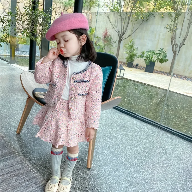 여자 트위드 세트 의류 가을 어린이 부티크 의류 정장  - Baby Clothing Boutique 리뷰 및 가격