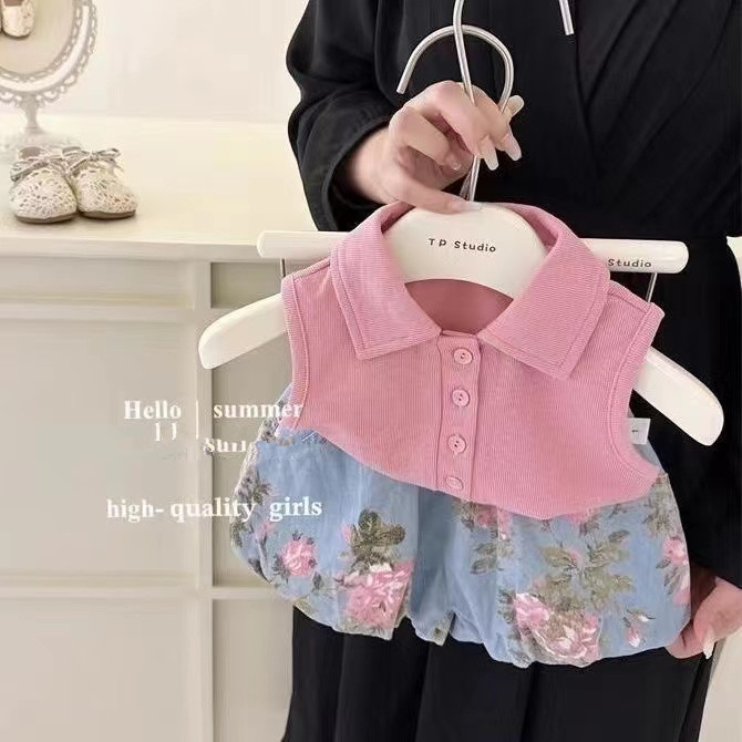 아동 의류 세트 민소매 탑 + 데님 버드 반바지 2pc - Baby Clothing Boutique 리뷰 및 가격