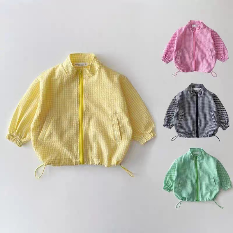0-5세 한국어 버전 아동복 여름 얇은 격자 무늬 자외 - Baby X Clothing 리뷰 및 가격