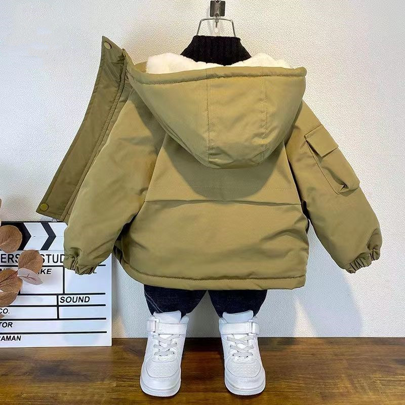 어린이 소년 봉제 따뜻한 재킷, 캐주얼 후드 두꺼운 면 - Baby X Clothing 리뷰 및 가격