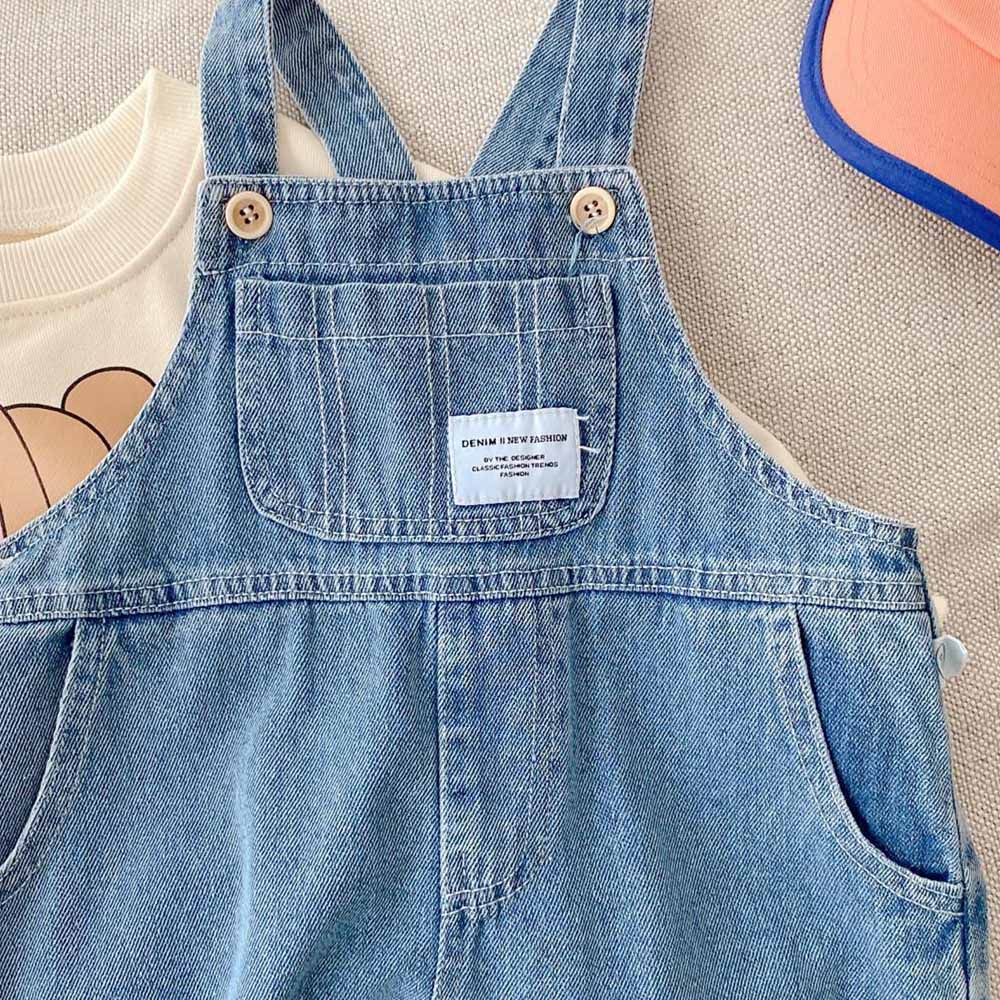 여아 점프 슈트 블루 데님 솔리드 컬러 코튼 봄 가을  - Baby Clothing Boutique 리뷰 및 가격
