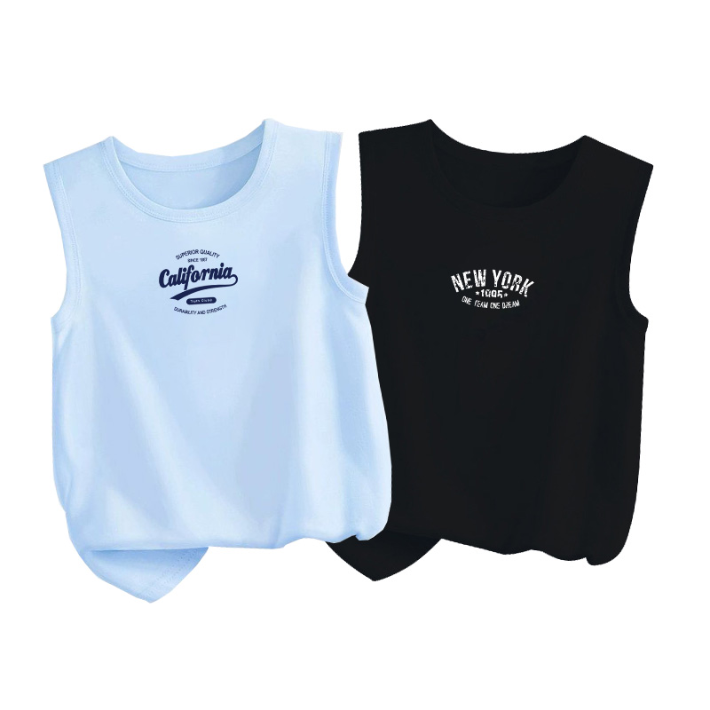 어린이용 캘리포니아 시티 조끼 소년용 민소매 통기성 티 - Baby Clothing Logo 리뷰 및 가격