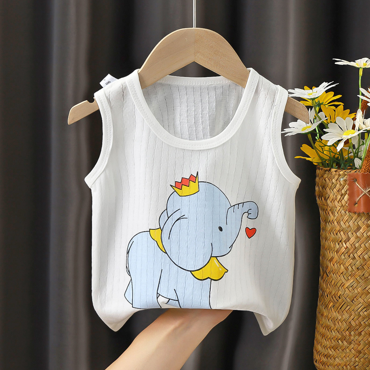 여름 아동 조끼 여아 의류 면 만화 캐릭터 남아 캐주얼 - Baby X Clothing 리뷰 및 가격